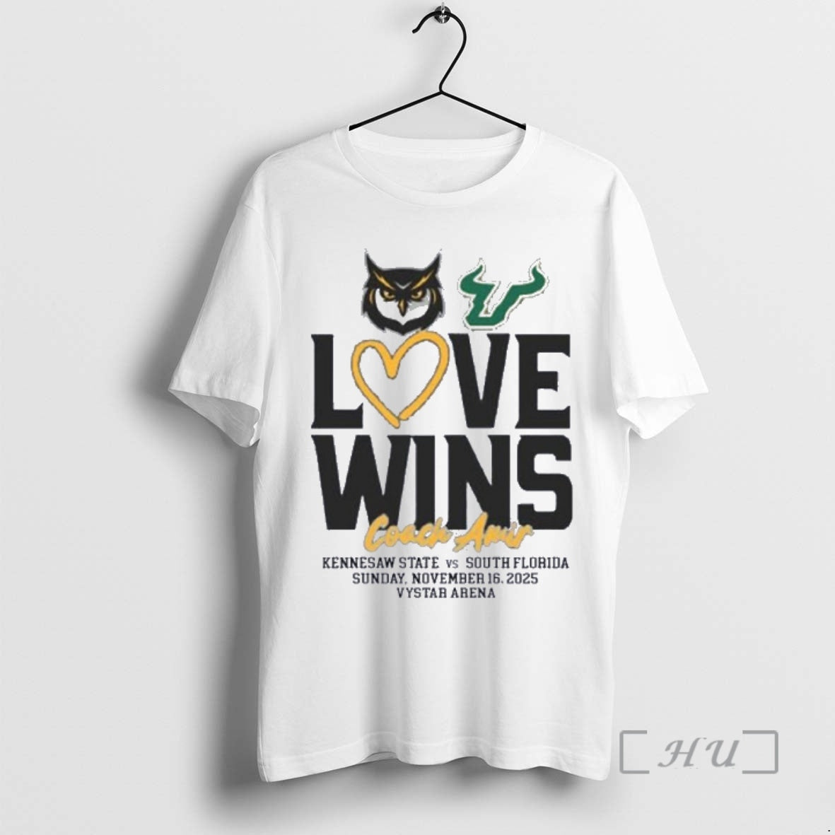 Officials 2025 Usf Bulls Vs Kennesaw State Owls Love Wins Coach Amir Premium T Shirts Hoodie, Sweatshirt | InkNestWear.com