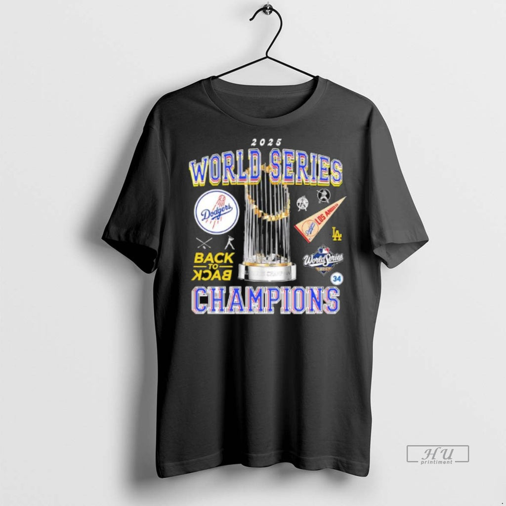 Officials 2025 World Series Champions Dodgers Los Angeles Dodgers Back To Back Premium T-Shirts, Hoodie, Sweatshirt