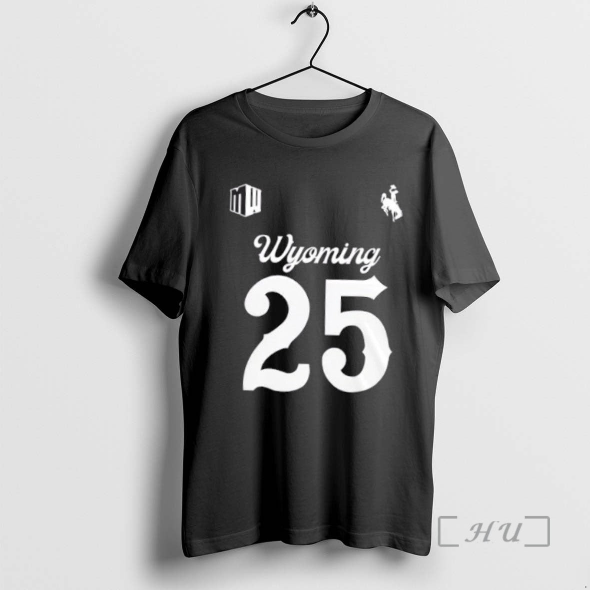 Officials 2025 Wyoming Cowboys Dark Mode Black 2 Sided T Shirt Sweater