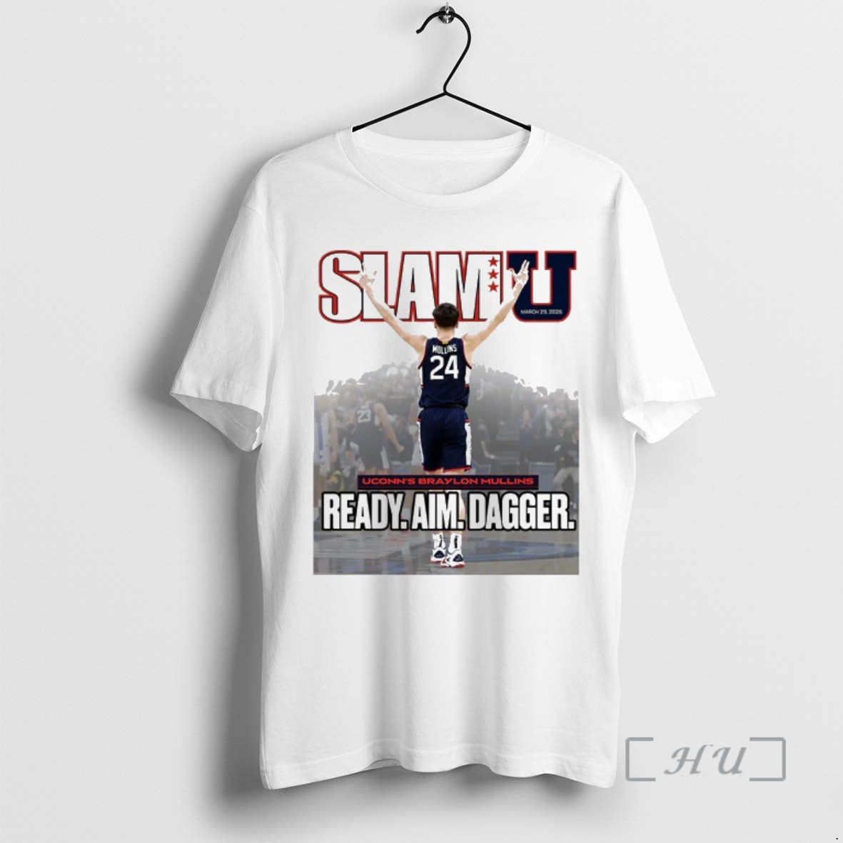 Officials 2026 Slam U Cover Uconn Huskies Braylon Mullins Ready Aim Dagger Premium T Shirts