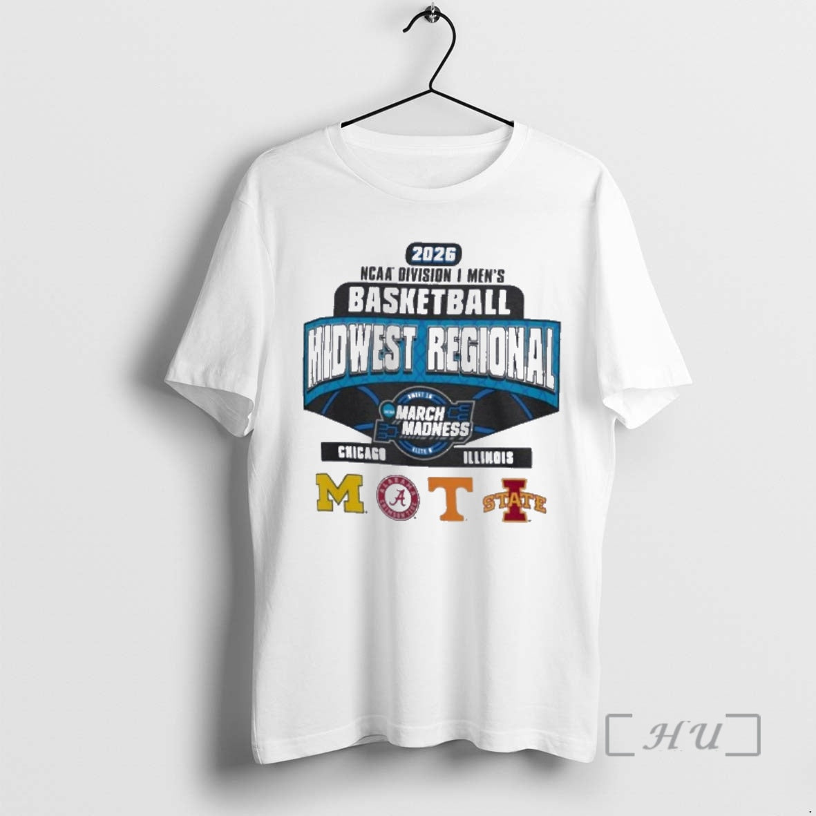 Officials 4 Team 2026 Ncaa Di Mens Basketball Midwest Regional Chicago Illinois Premium T Shirts