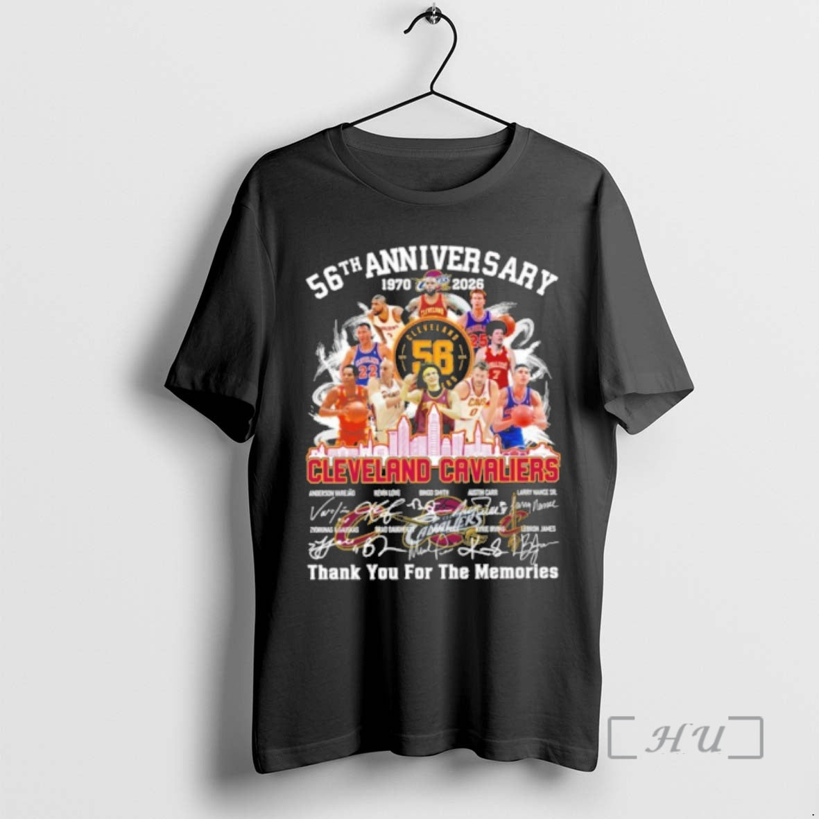 Officials 56th Anniversary 1970 2026 Team Player Cleveland Cavaliers Signature Thank You For The Memories T-Shirts,...