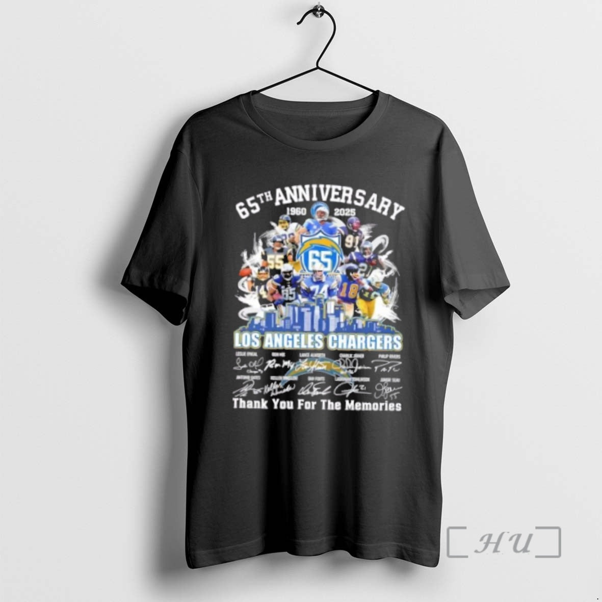 Officials 65th Anniversary 1960 2025 Los Angeles Chargers Legends Thank You For The Memories Skyline T-Shirts, Hoodie,...