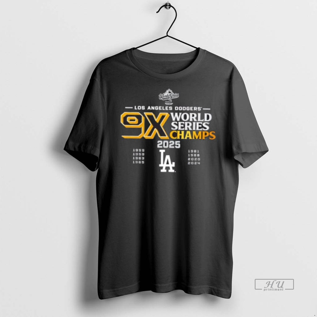 Officials 9 Time World Series Champs Los Angeles Dodgers November 1st 2025 Premium T-Shirts, Hoodie, Sweatshirt