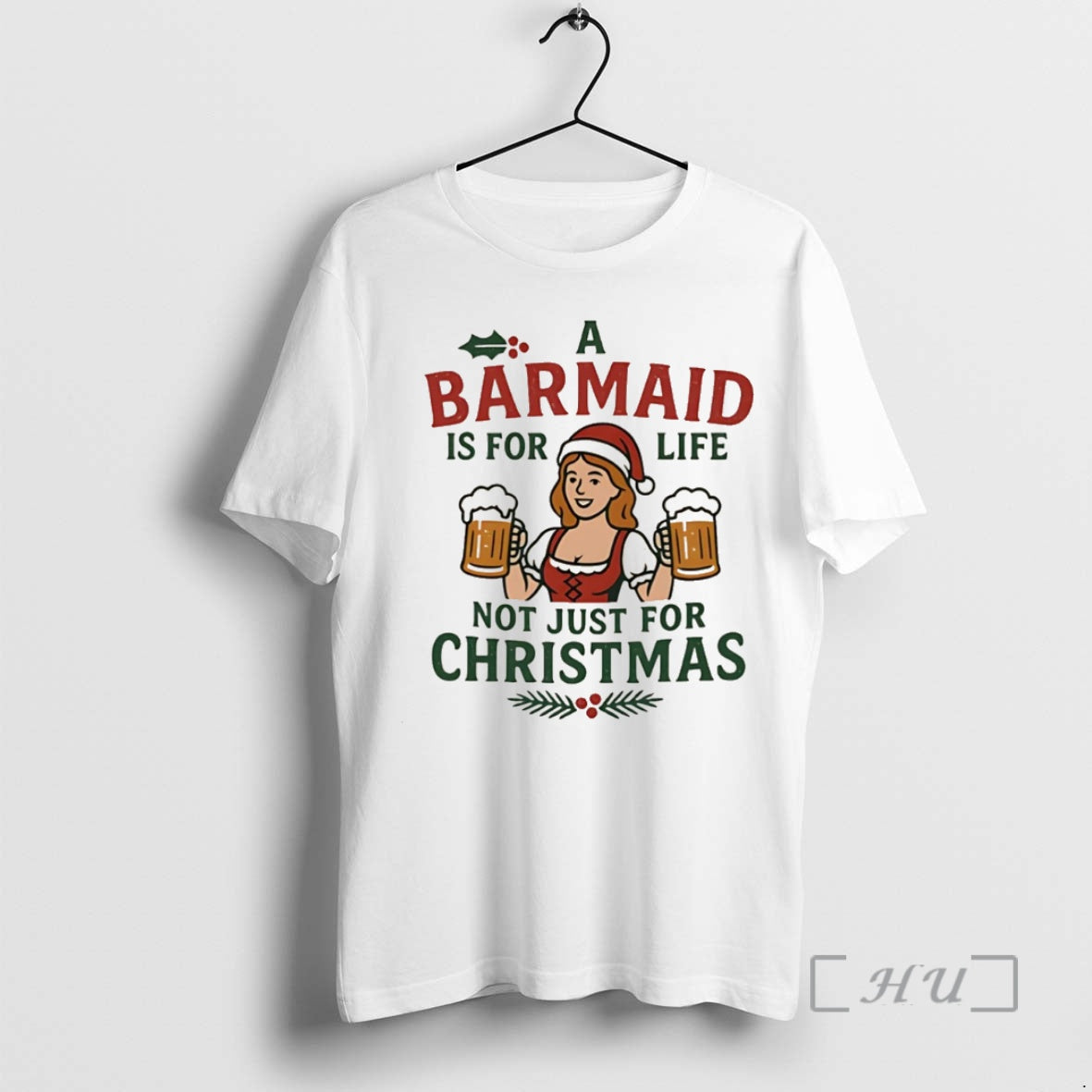 Officials A Barmaid Is For Life Not Just For Christmas Cartoon Christmas Premium T Shirts Hoodie, Sweatshirt