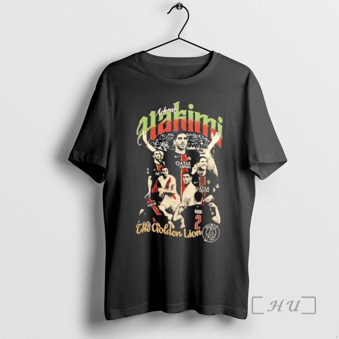 Officials Achraf Hakimi The Golden Lion Psg Graphic T-Shirts, Hoodie, Sweatshirt | InkNestWear.com