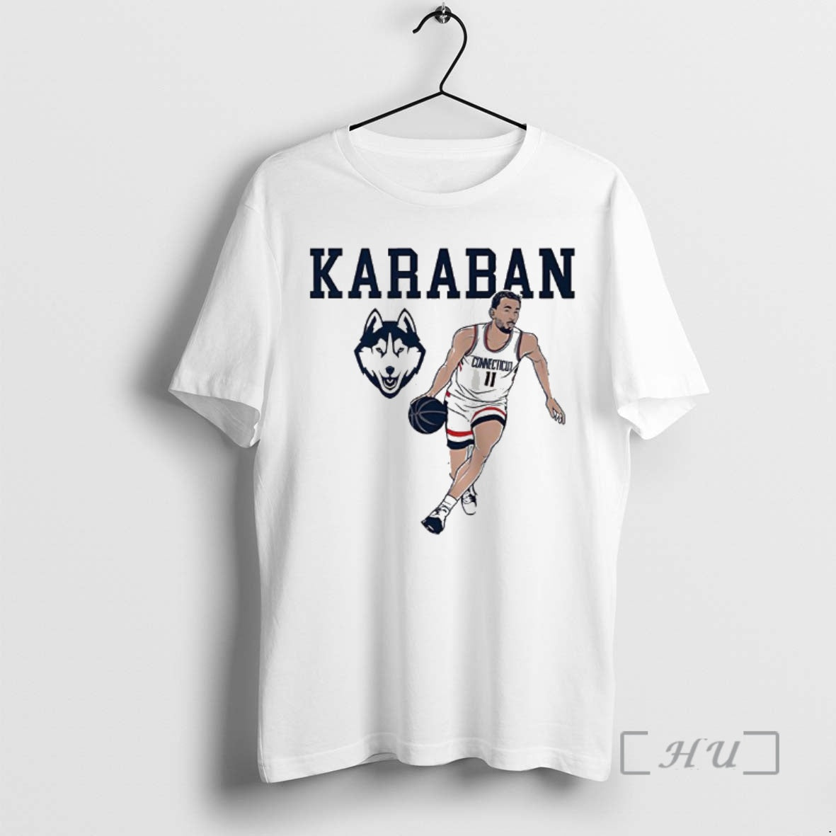 Officials Alex Karaban Uconn Huskies Basketball Name Pose Logo T-Shirts, Hoodie, Sweatshirt | InkNestWear.com