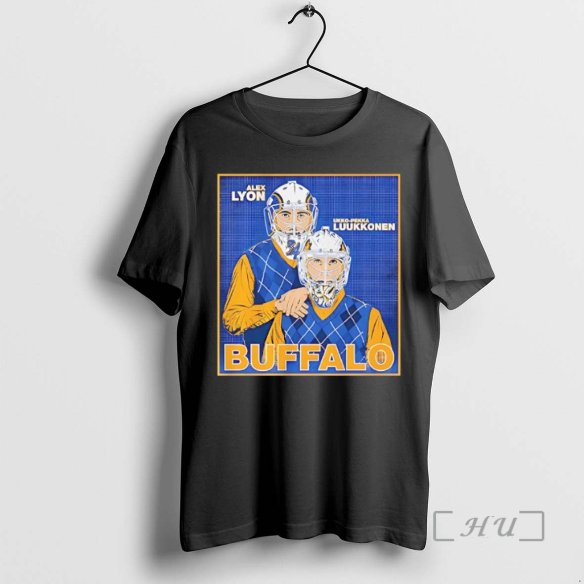 Officials Alex Lyon And Ukko Pekka Luukkonen Buffalo Family Portrait