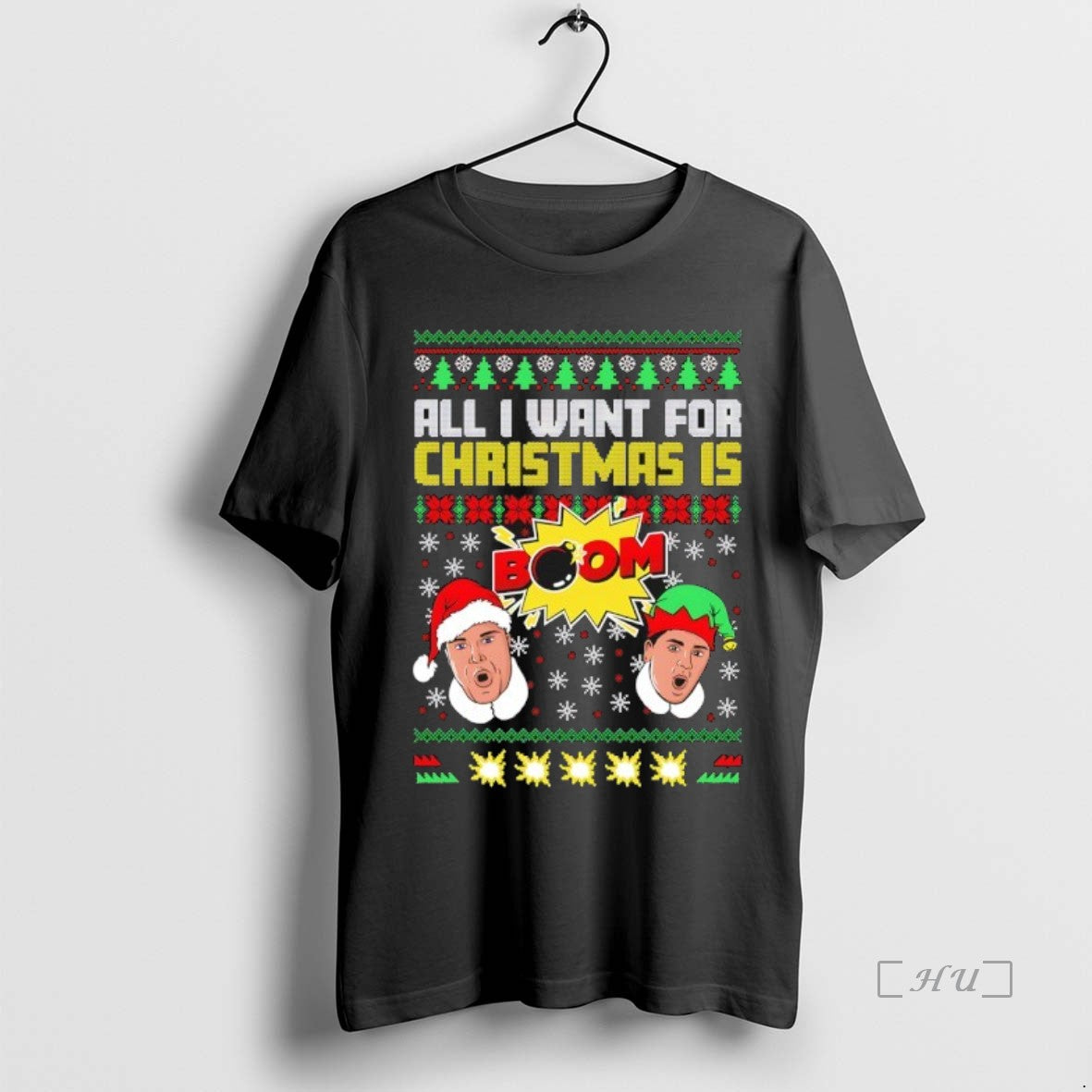 Officials All I Want For Christmas Is Boom Ugly Christmas T-Shirts, Hoodie, Sweatshirt | InkNestWear.com
