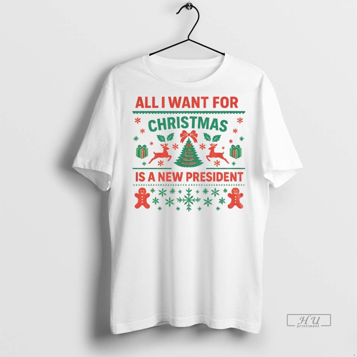 Officials All I Want For Christmas Is A New President Merry Christmas Premium T-Shirts, Hoodie, Sweatshirt | InkNestWear.com