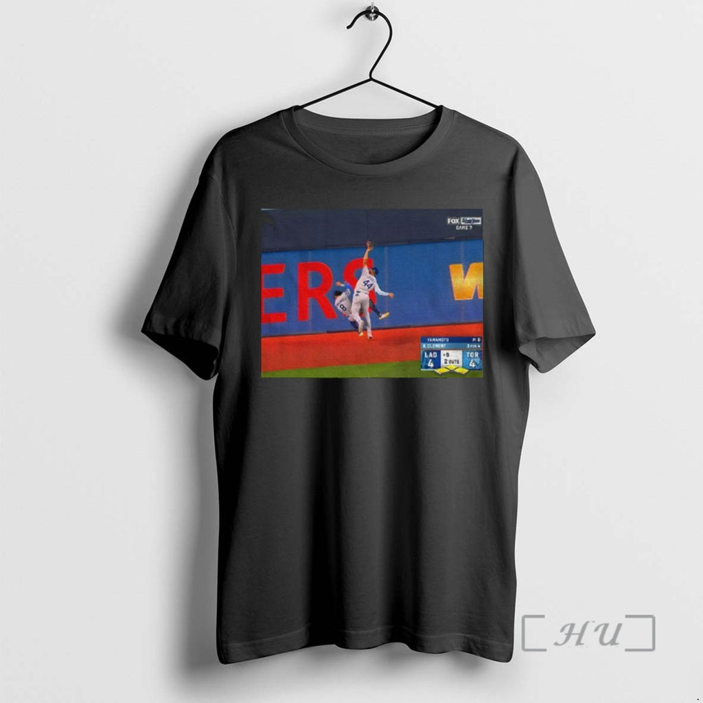 Officials Andy Pages And Kike Hernandez Game 7 Saving Catch Los Angeles Dodgers Mlb Baseball T-Shirts, Hoodie, Sweatshirt