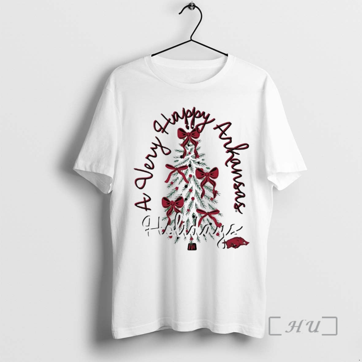 Officials Arkansas Razorbacks A Very Happy Arkansas Holidays Christmas T-Shirts, Hoodie, Sweatshirt | InkNestWear.com