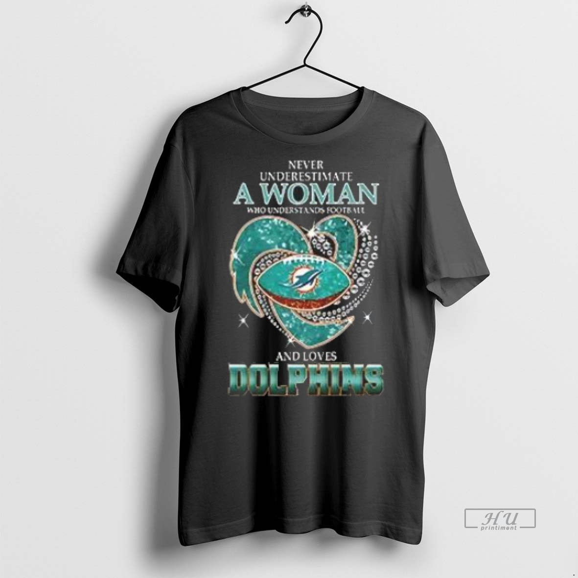 Officials Awesome Never Underestimate A Woman Who Understands Football And Loves Miami Dolphins Style Premium T-Shirts,...