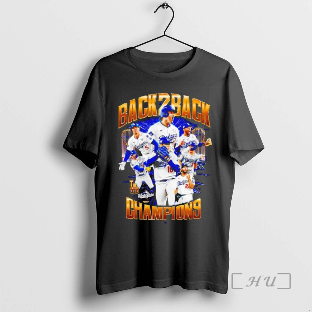 Officials Back 2 Back Champs Dodgers Baseball Graphic Black T-Shirts, Hoodie, Sweatshirt | InkNestWear.com