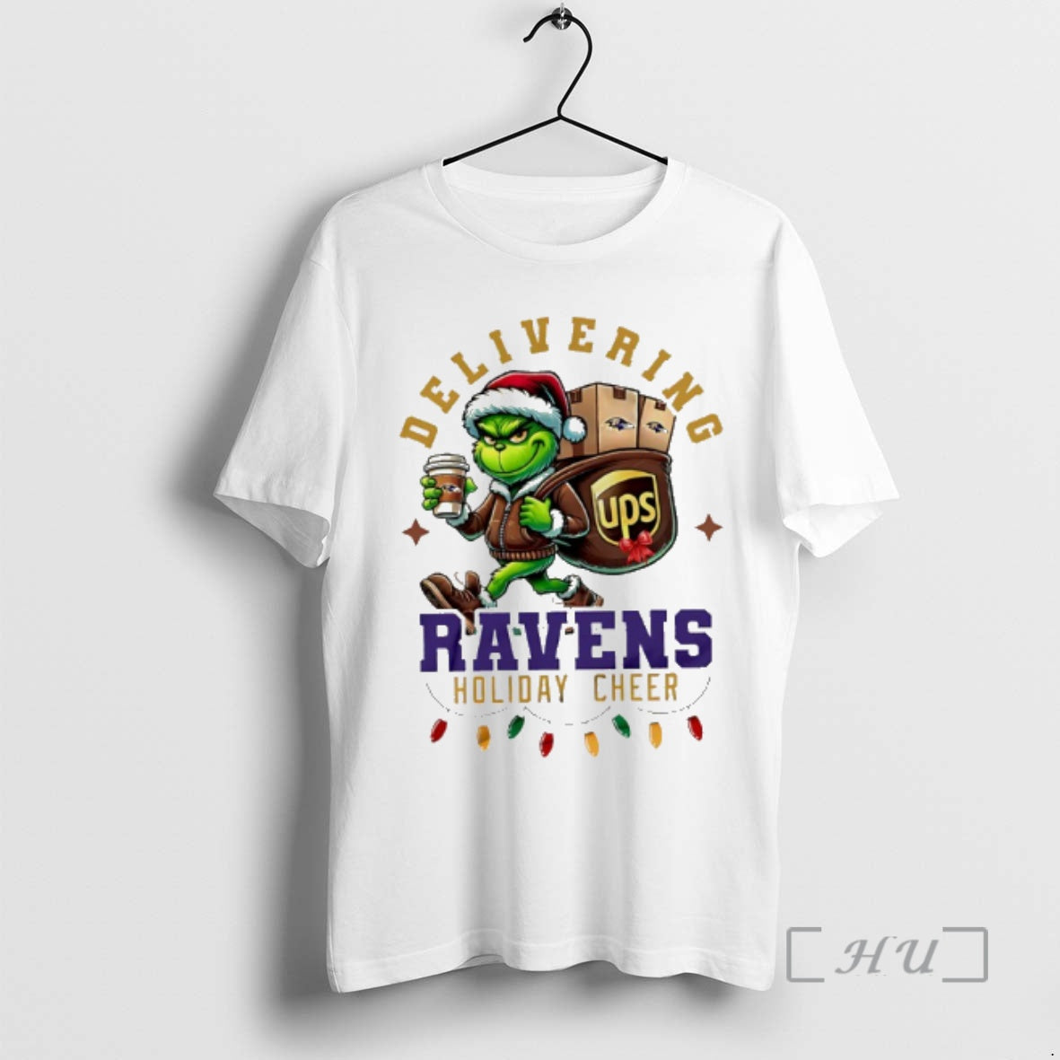 Officials Baltimore Ravens Grinch Delivering Ups Holiday Cheer Christmas T-Shirts, Hoodie, Sweatshirt | InkNestWear.com