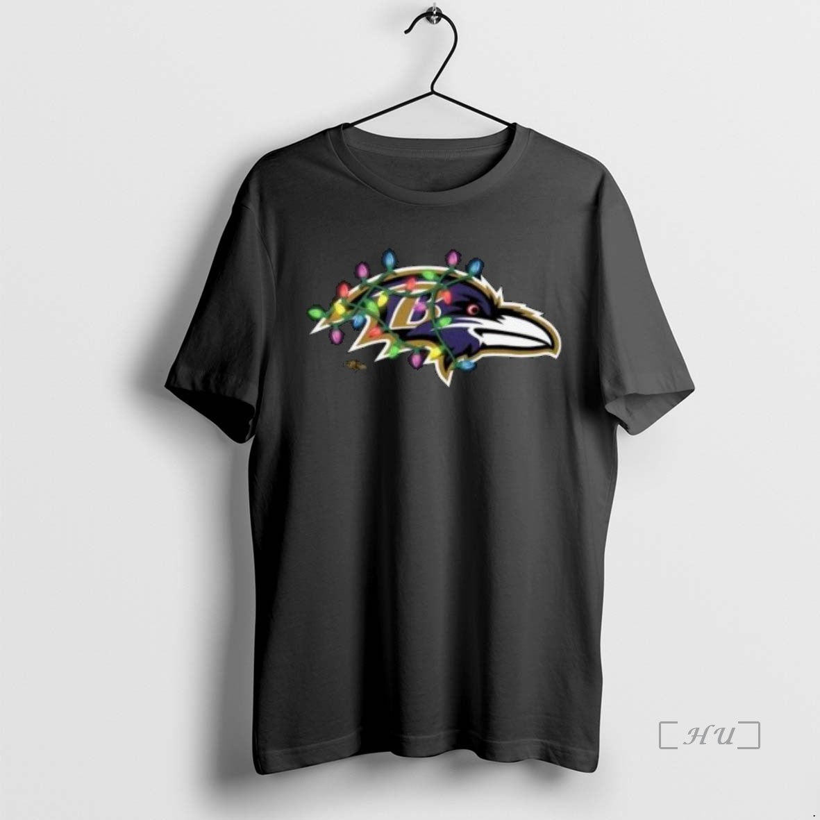 Officials Baltimore Ravens Primary Logo Holiday Lights 2025 Circle Black T-Shirts, Hoodie, Sweatshirt | InkNestWear.com