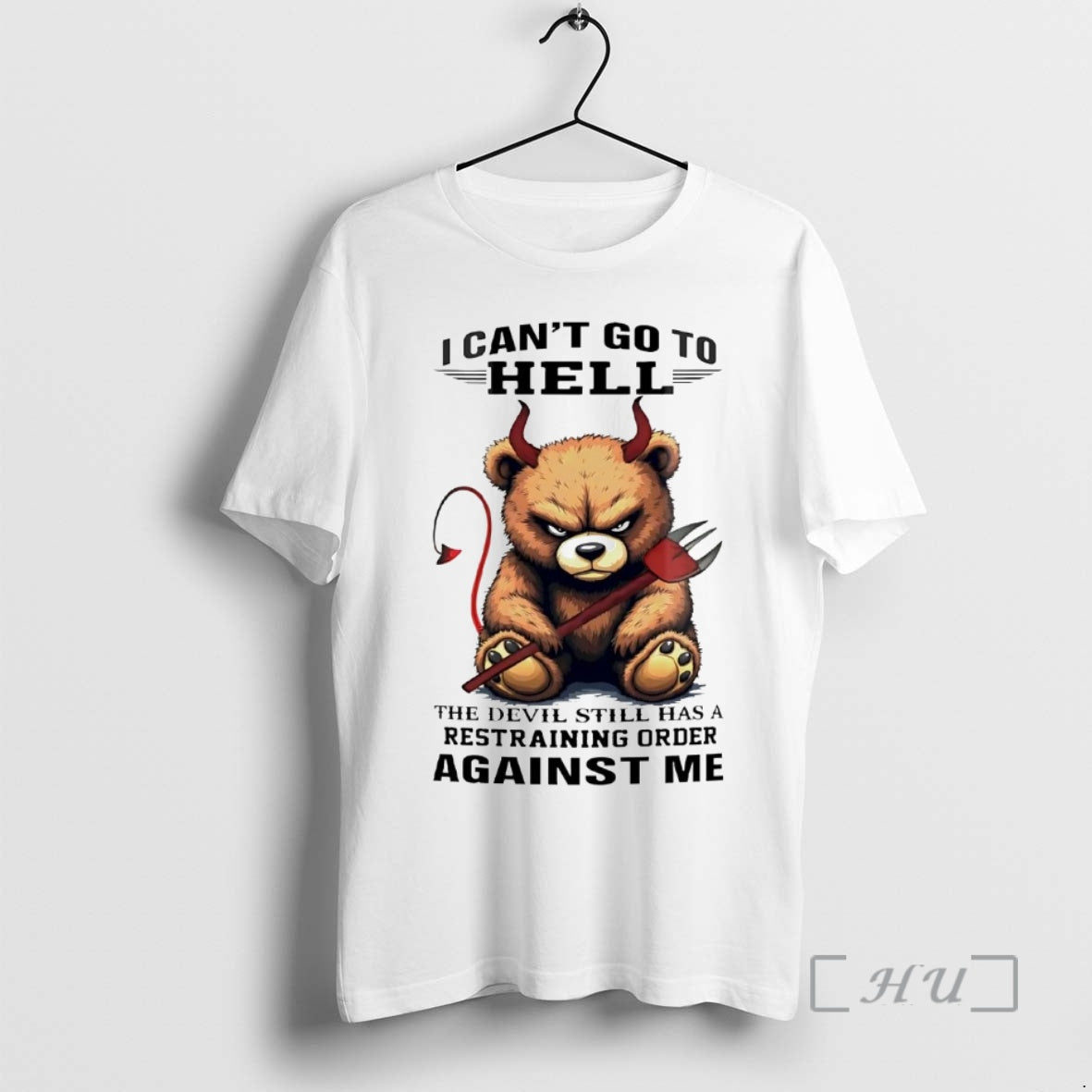 Officials Bear I Cant Go To Hell The Devil Still Has A Restraining Premium T-Shirts, Hoodie, Sweatshirt | InkNestWear.com