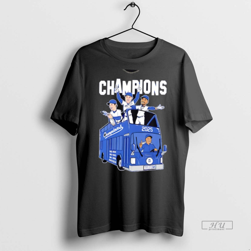 Officials Best Los Angeles Are Back To Back Champions 2025 On The Parade Float Premium T-Shirts, Hoodie, Sweatshirt