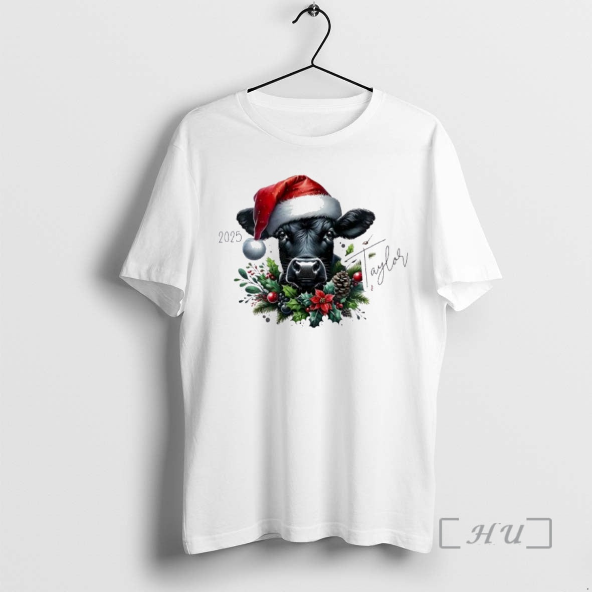 Officials Black Cow Xmas Babys First Christmas Personalized Ornaments White T-Shirts, Hoodie, Sweatshirt | InkNestWear.com