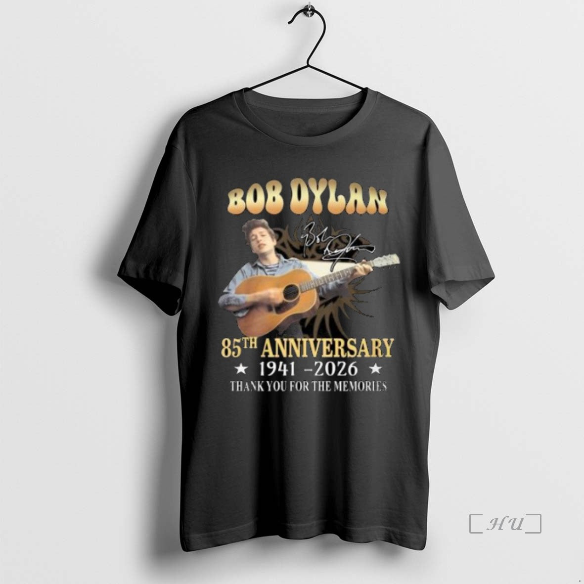 Officials Bob Dylan 85th Anniversary 1941 2026 Signatures Thank You For The Memories Circle Black T-Shirts, Hoodie,...