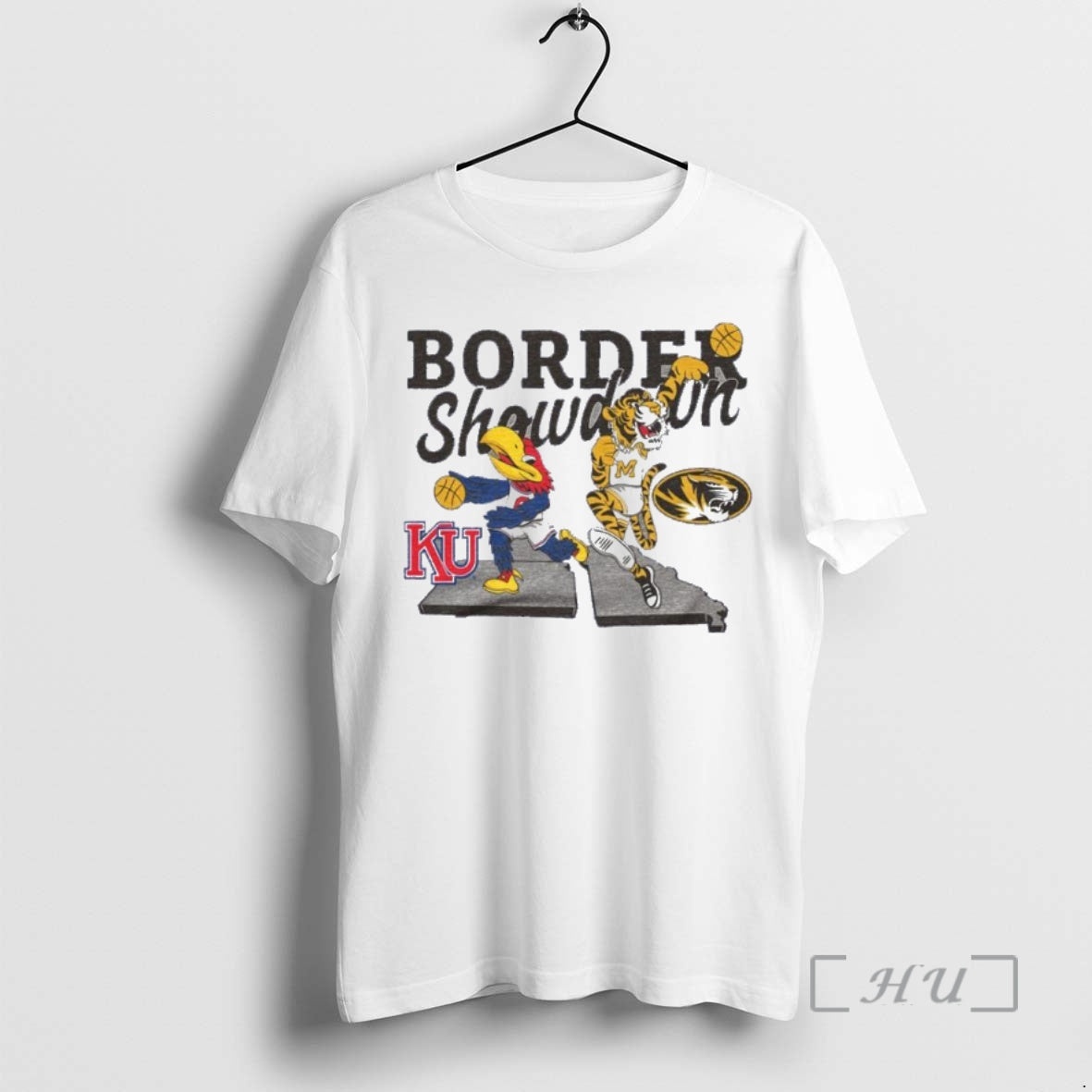Officials Border Showdown Basketball 2025 Ku Vs Mizzou Mascot T-Shirts, Hoodie, Sweatshirt | InkNestWear.com