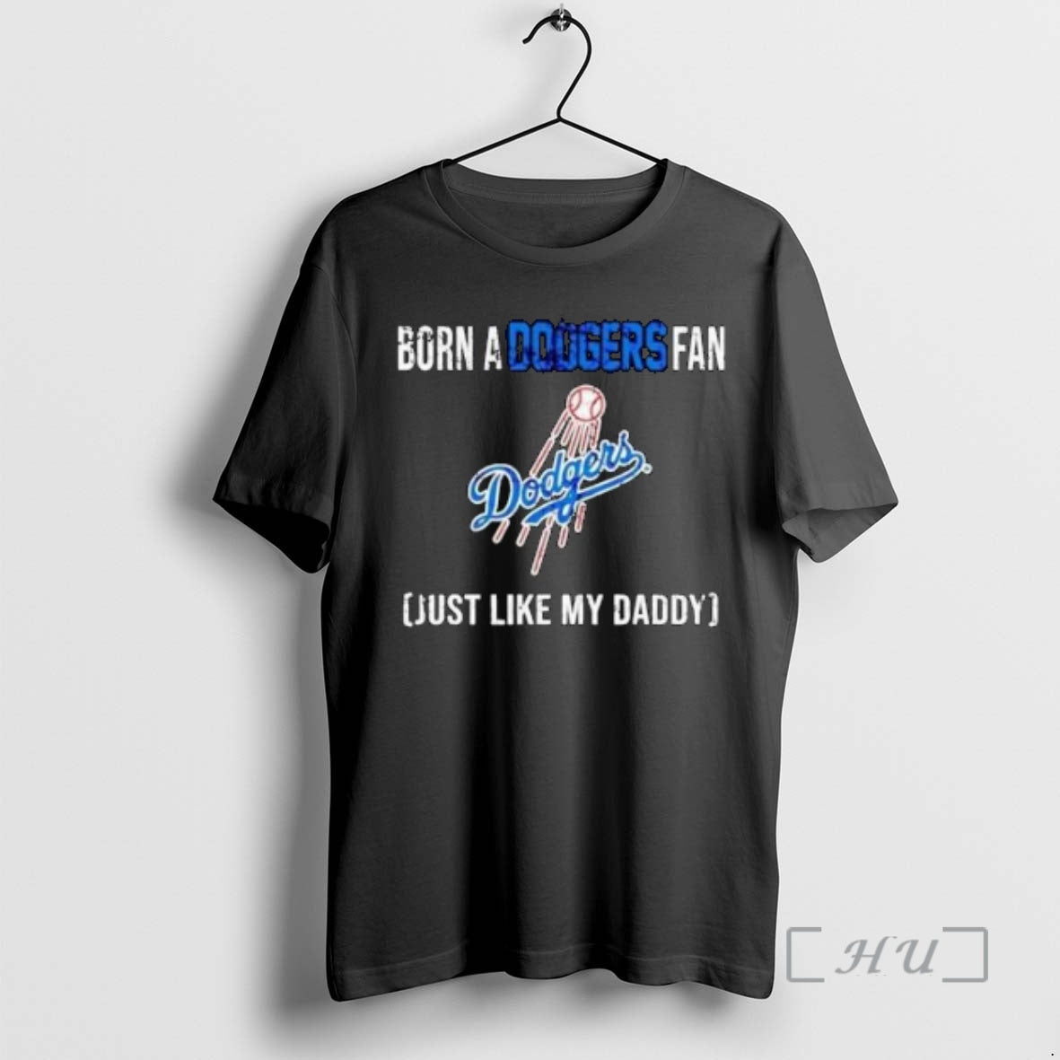 Officials Born A Los Angeles Dodgers Fan Just Like My Daddy 2025 Circle Black Premium T-Shirts, Hoodie, Sweatshirt