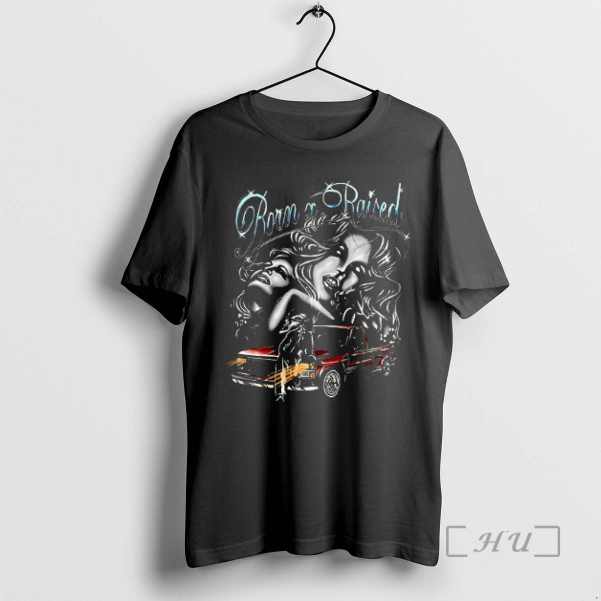 Officials Born X Raised Car Vintage Logo Parody T-Shirts, Hoodie, Sweatshirt | InkNestWear.com