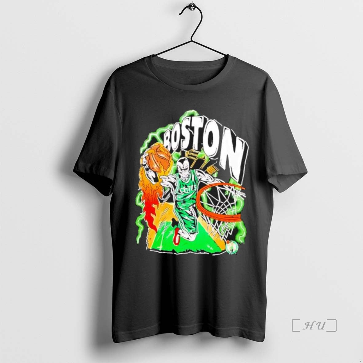 Officials Boston Celtics Warren Lotas Skyline Skeleton Black T-Shirts, Hoodie, Sweatshirt | InkNestWear.com