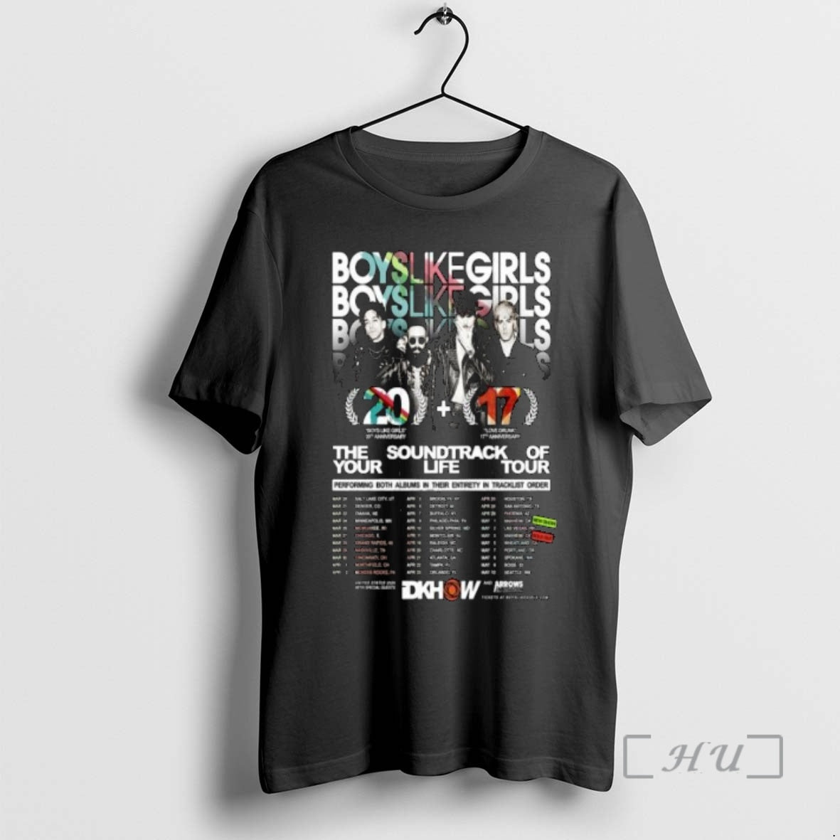 Officials Boys Like Girls The Soundtrack Of Your Life Tour 2026 Circle Black Premium T-Shirts, Hoodie, Sweatshirt
