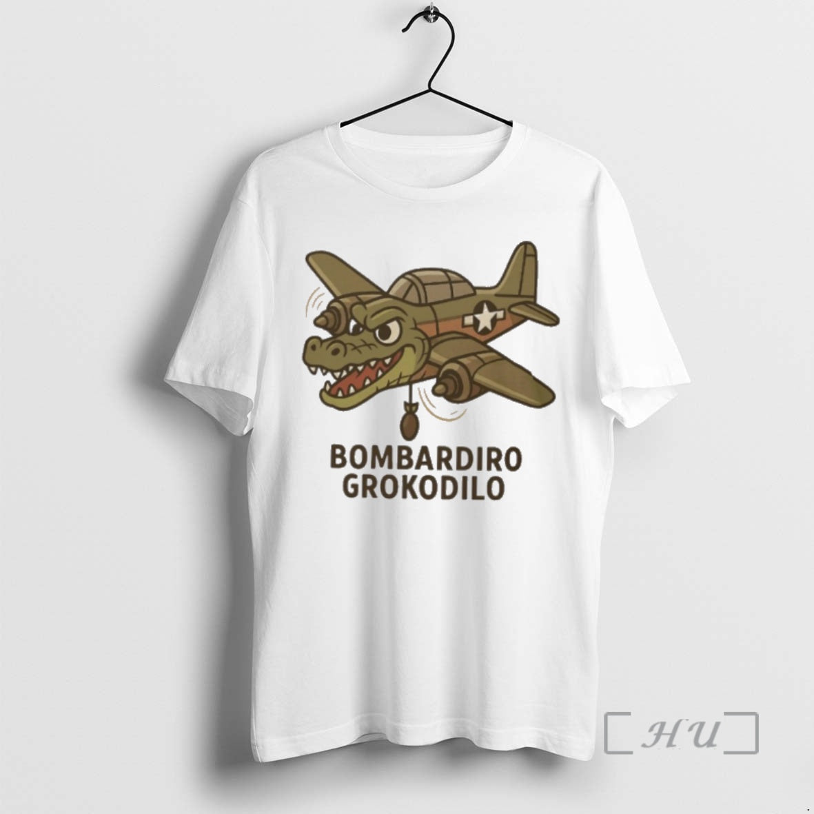 Officials Brainrot Character Bombardiro Grokodilo T-Shirts, Hoodie, Sweatshirt | InkNestWear.com