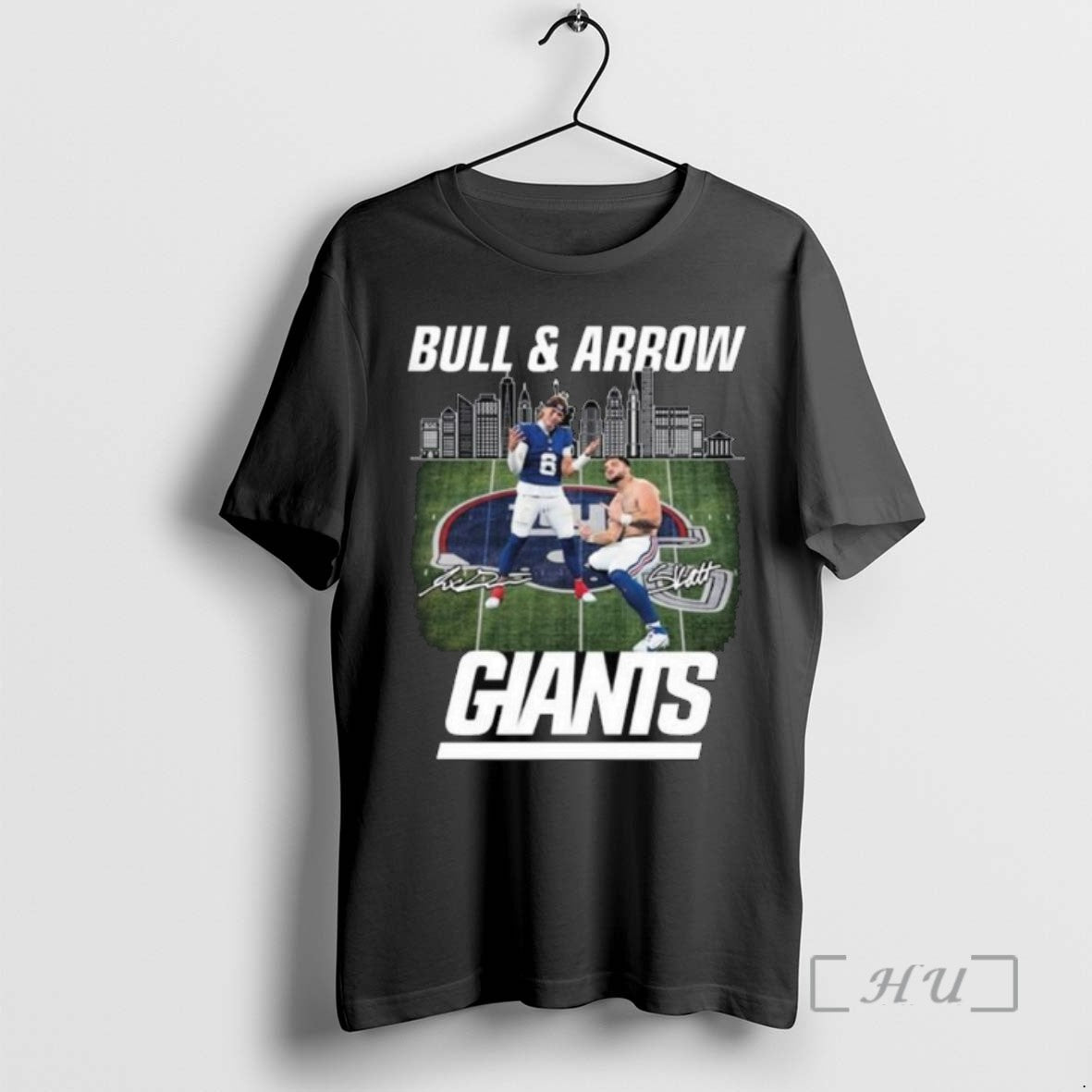 Officials Bull Arrow New York Giants Signatures Skyline 2025 Long Sleve Shirts Sweater