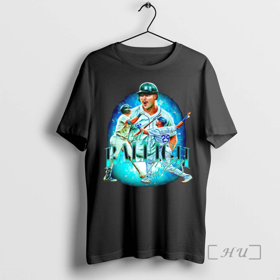 Officials Cal Raleigh Seattle Mariners Baseball Signature Graphic T Shirt Sweater