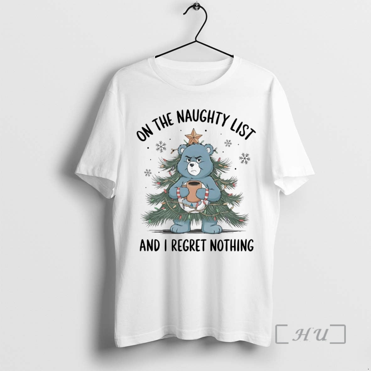 Officials Care Bears On The Naughty List And I Regret Nothing Christmas Premium T Shirts Hoodie, Sweatshirt | InkNestWear.com