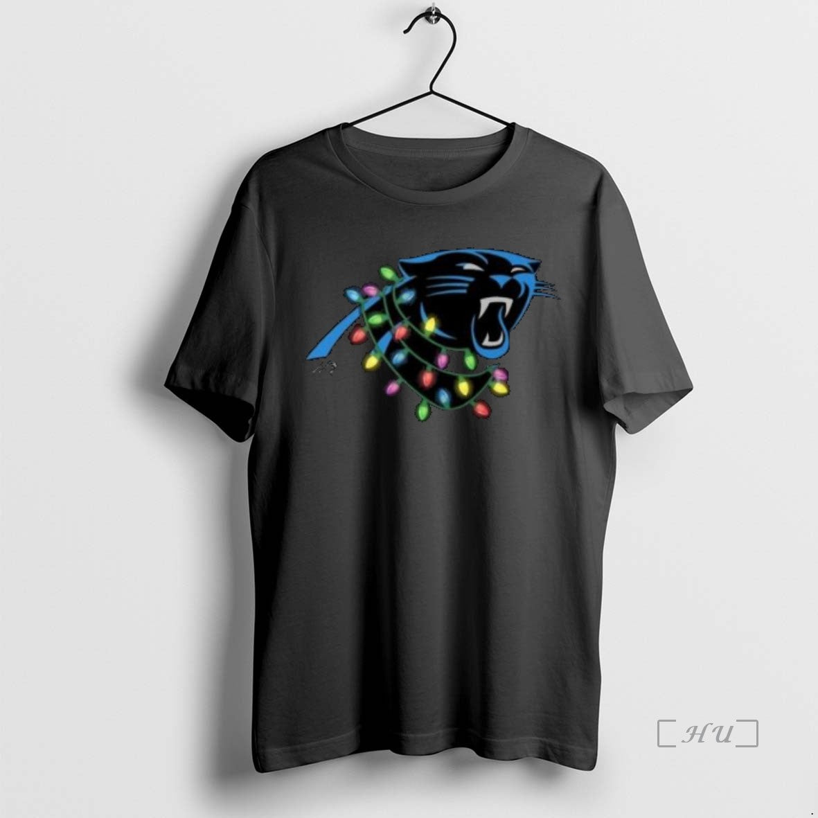 Officials Carolina Panthers Primary Logo Holiday Lights 2025 Circle Black T-Shirts, Hoodie, Sweatshirt | InkNestWear.com