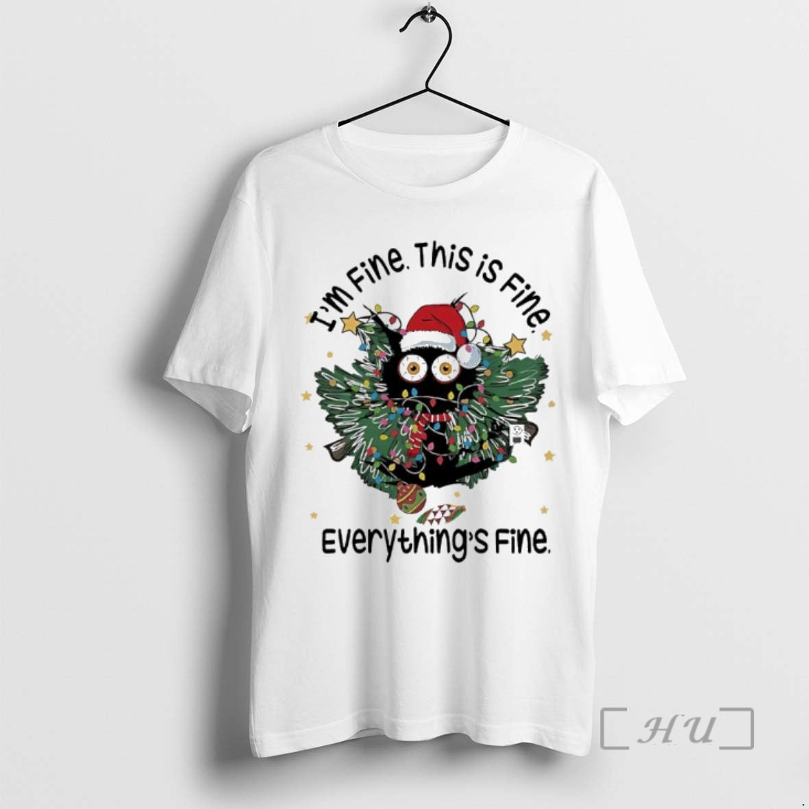 Officials Cat Christmas Monster Festive Lights Wreath Graphic T-Shirts, Hoodie, Sweatshirt | InkNestWear.com