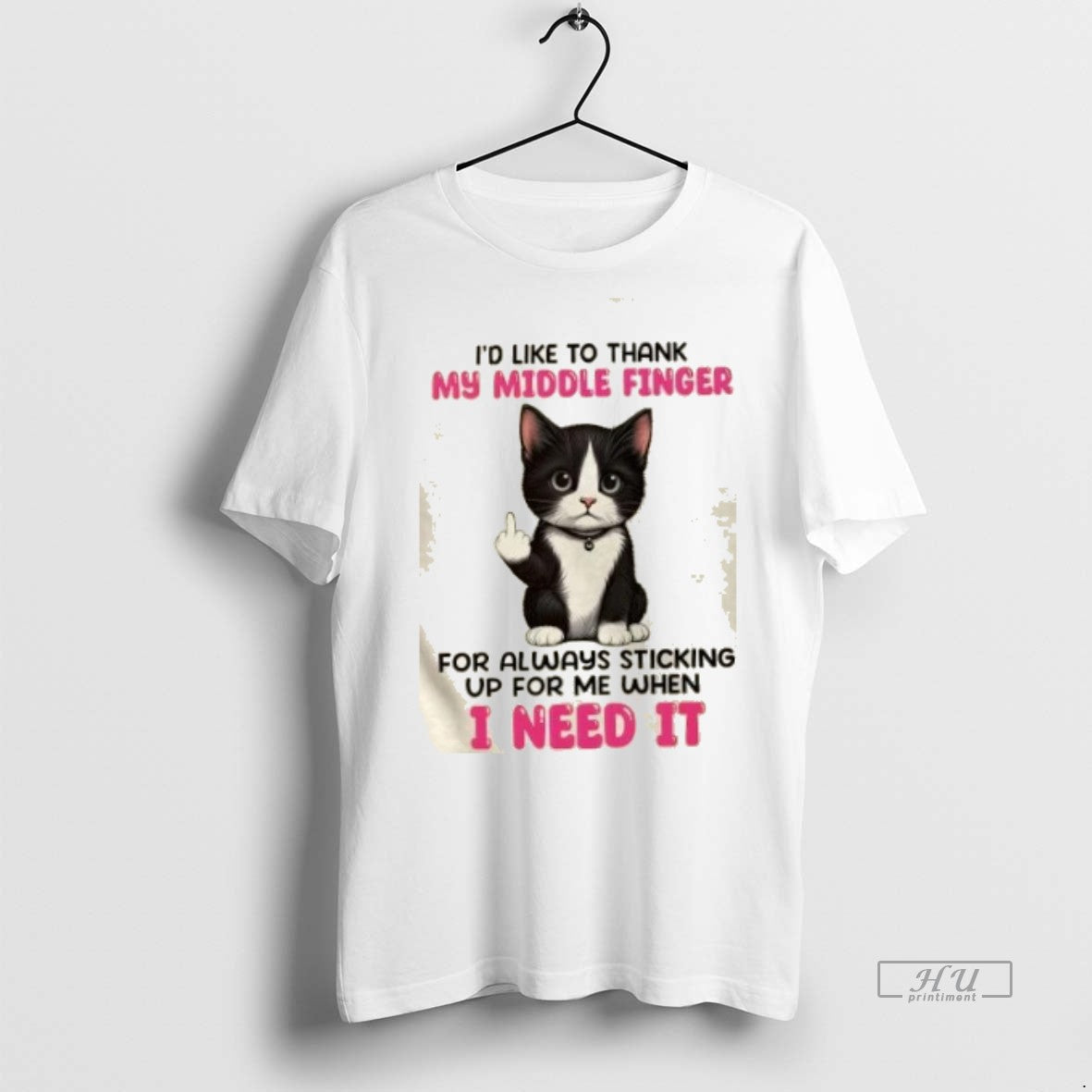 Officials Cat Id Like To Thank My Middle Finger For Always Sticking Up For Me T-Shirts, Hoodie, Sweatshirt | InkNestWear.com