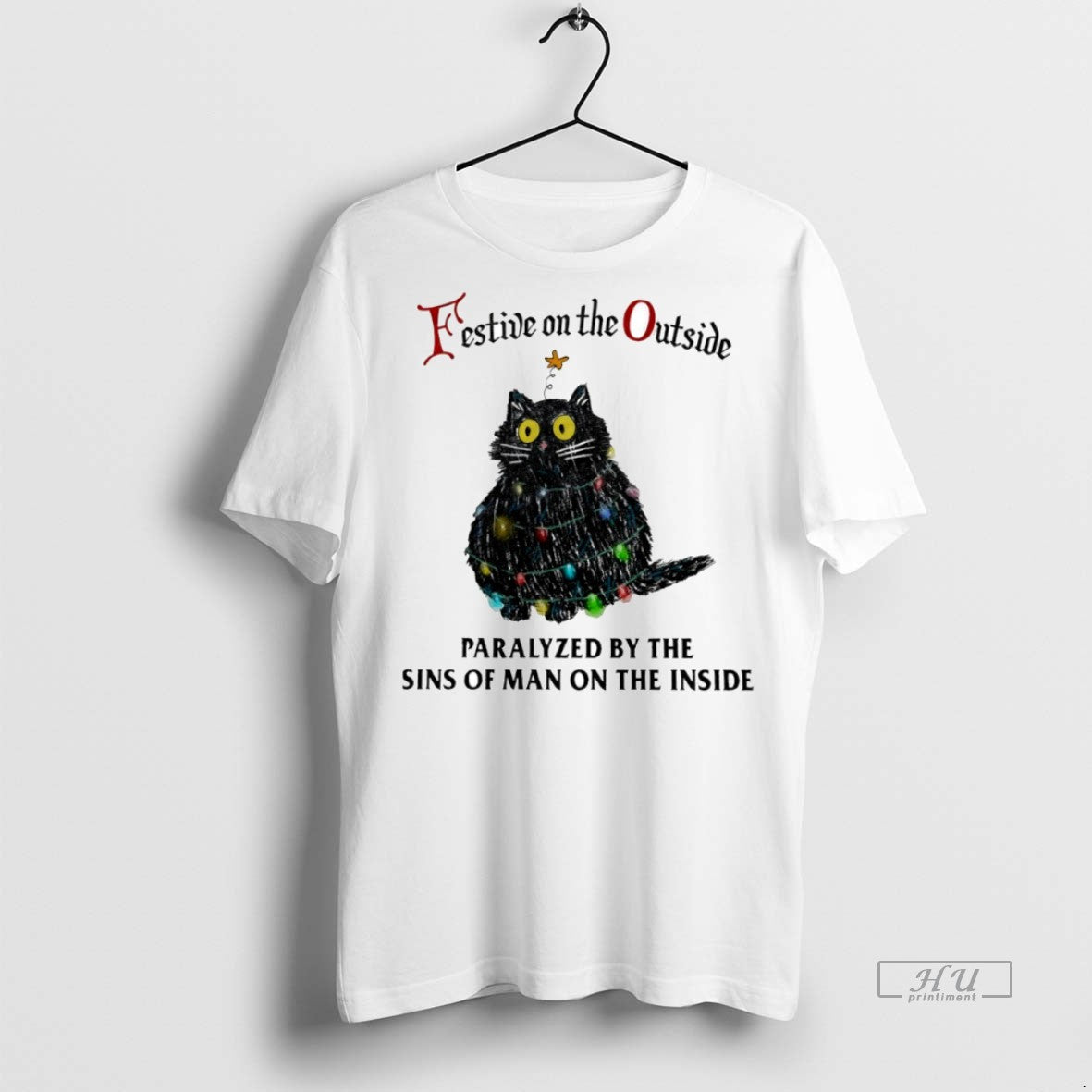 Officials Cat Festive On The Outside Paralyzed By The Sins Of Man On The Inside T-Shirts, Hoodie, Sweatshirt