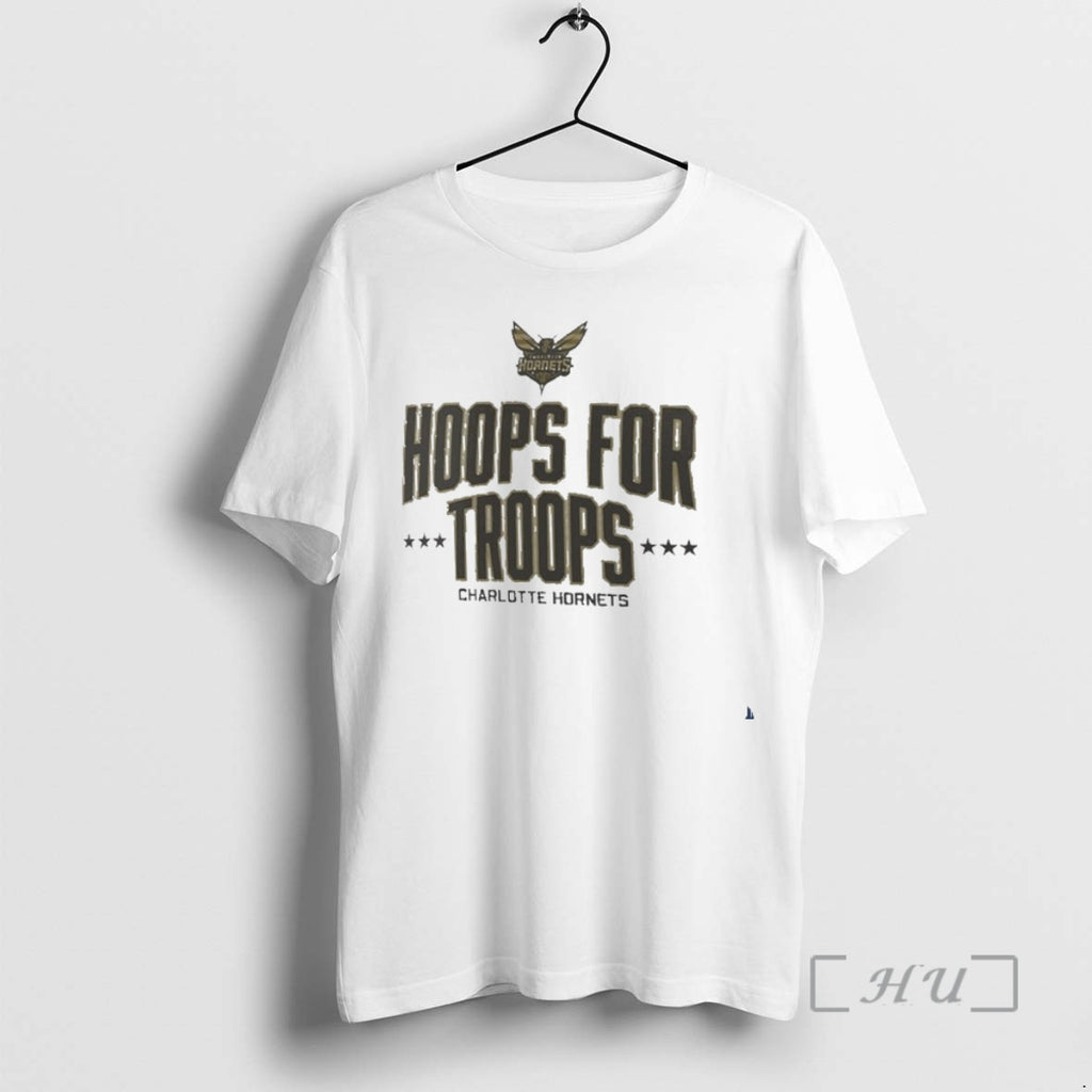Officials Charlotte Hornets X Nba Hoops For Troops T-Shirts, Hoodie, Sweatshirt | InkNestWear.com
