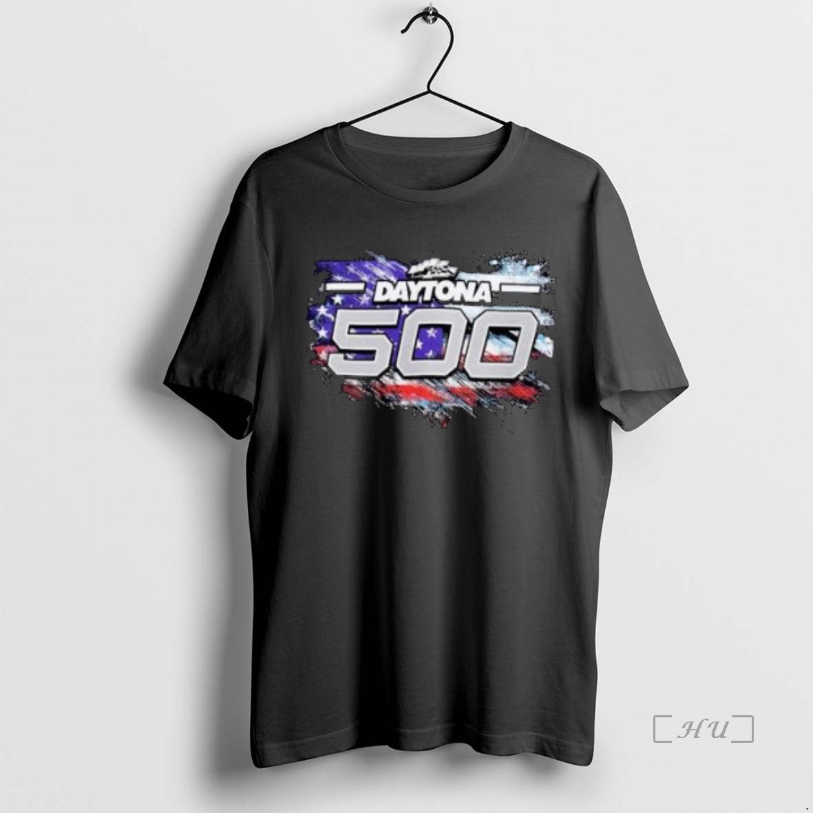 Officials Checkered Flag Sports Daytona International Speedway 2026 Daytona 500 Patriotic Circle Black Premium T-Shirts,...