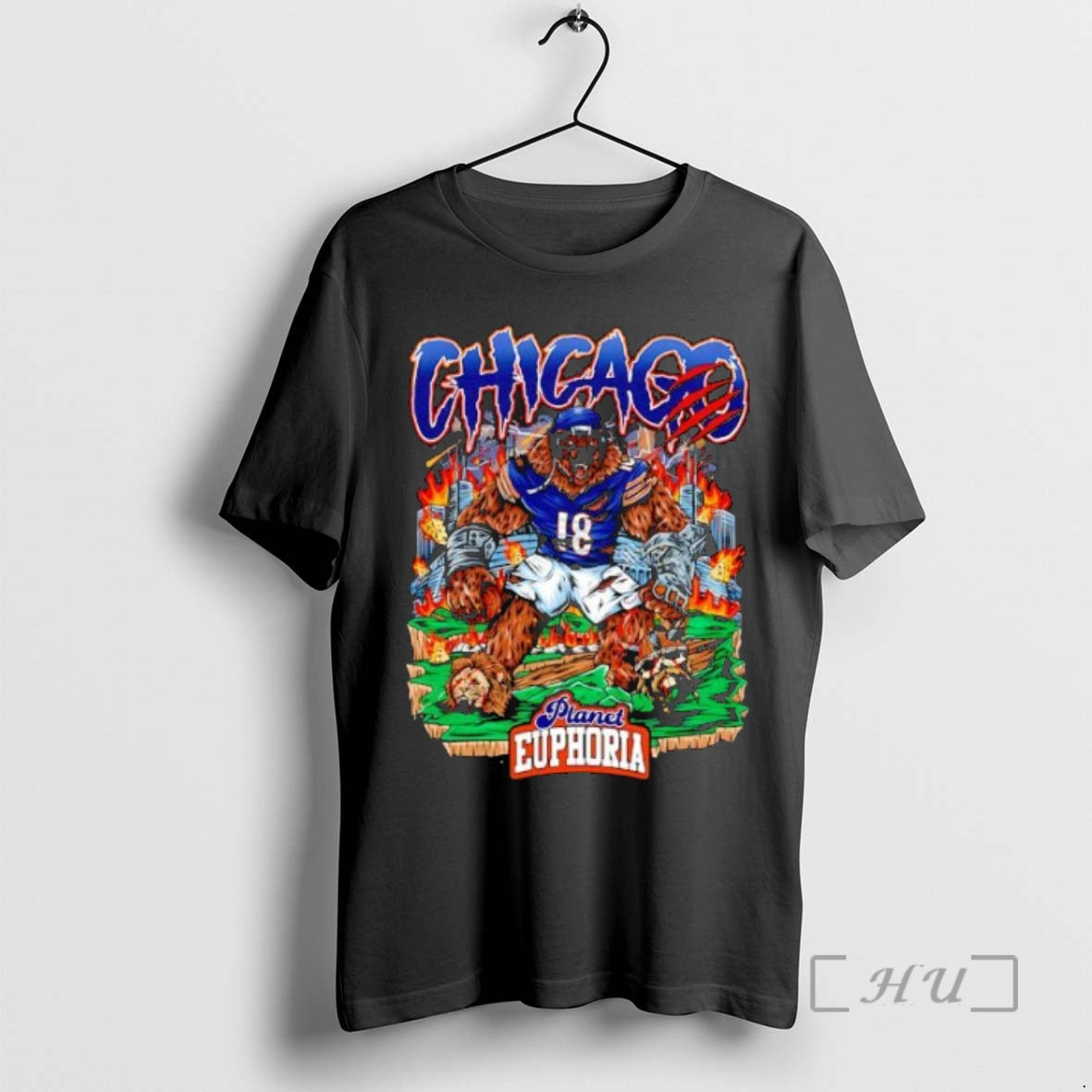 Officials Chicago Bear Monster Football 18 Planet Euphoria Limited Design Extremely Rare Premium T Shirts Hoodie, Sweatshirt