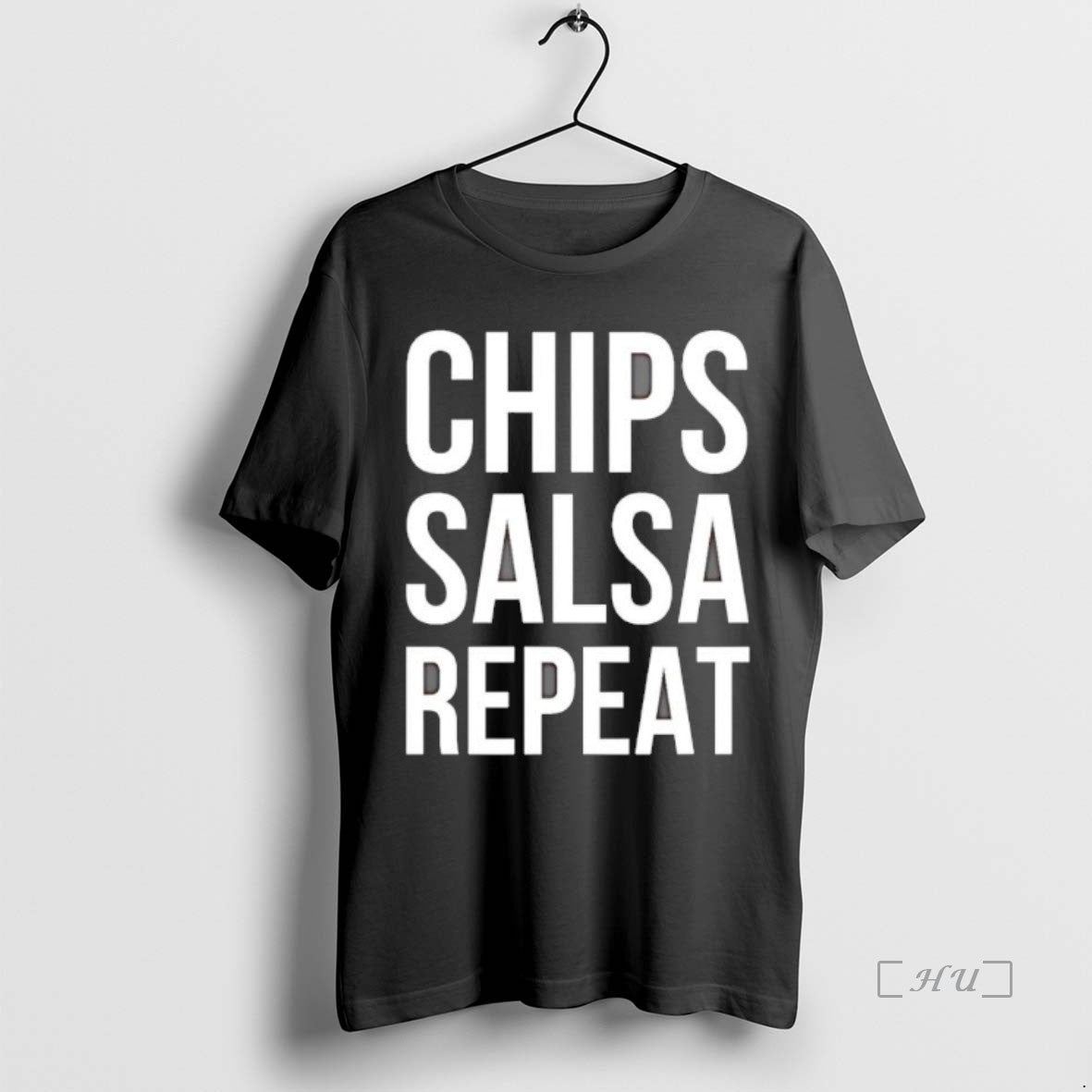 Officials Chips Salsa Repeat Text Black T-Shirts, Hoodie, Sweatshirt | InkNestWear.com