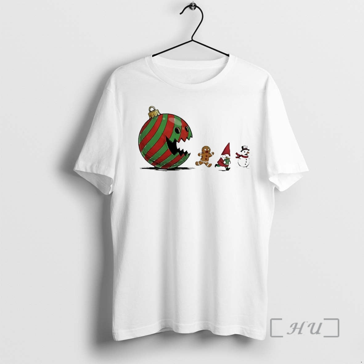 Officials Christmas Pacman Eating Gingerbread Santa Snowman T-Shirts, Hoodie, Sweatshirt | InkNestWear.com