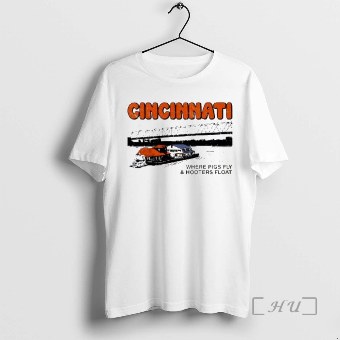 Officials Cincinnati Where Pigs Fly And Hooters Float T-Shirts, Hoodie, Sweatshirt | InkNestWear.com