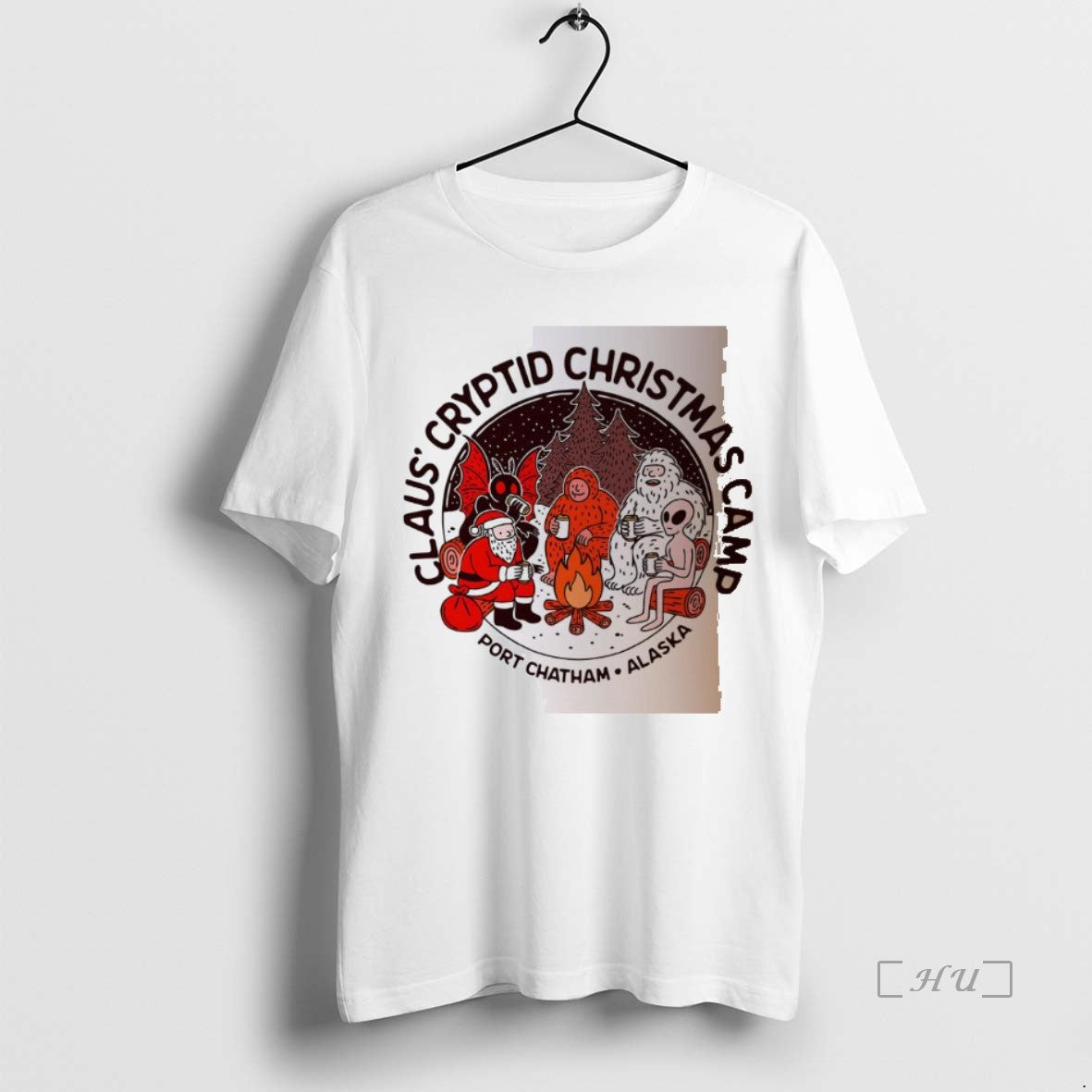 Officials Claus Cryptid Christmas Camp Rustic Port Chatham Alaska T-Shirts, Hoodie, Sweatshirt | InkNestWear.com
