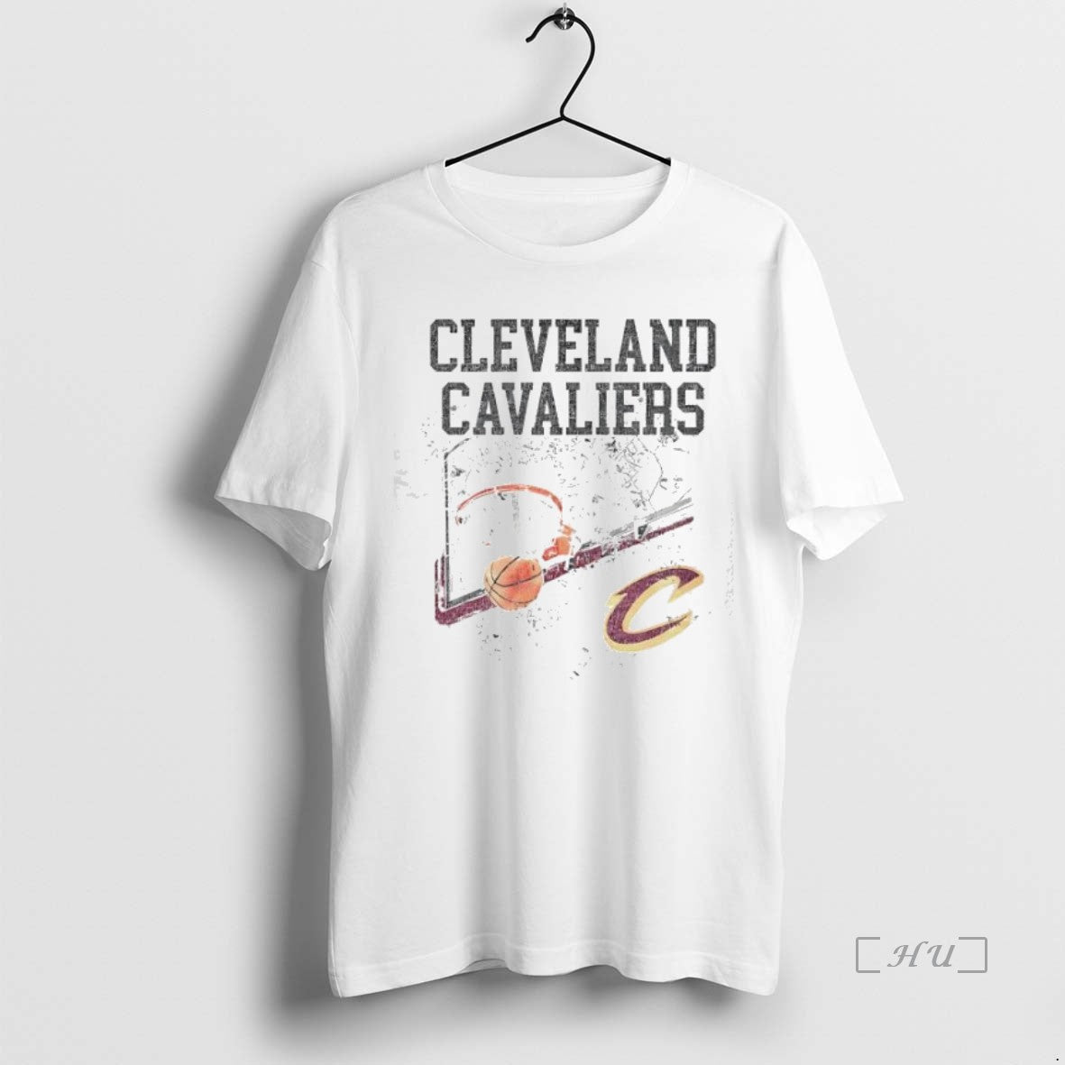Officials Cleveland Cavaliers White Glass Shattered T-Shirts, Hoodie, Sweatshirt | InkNestWear.com