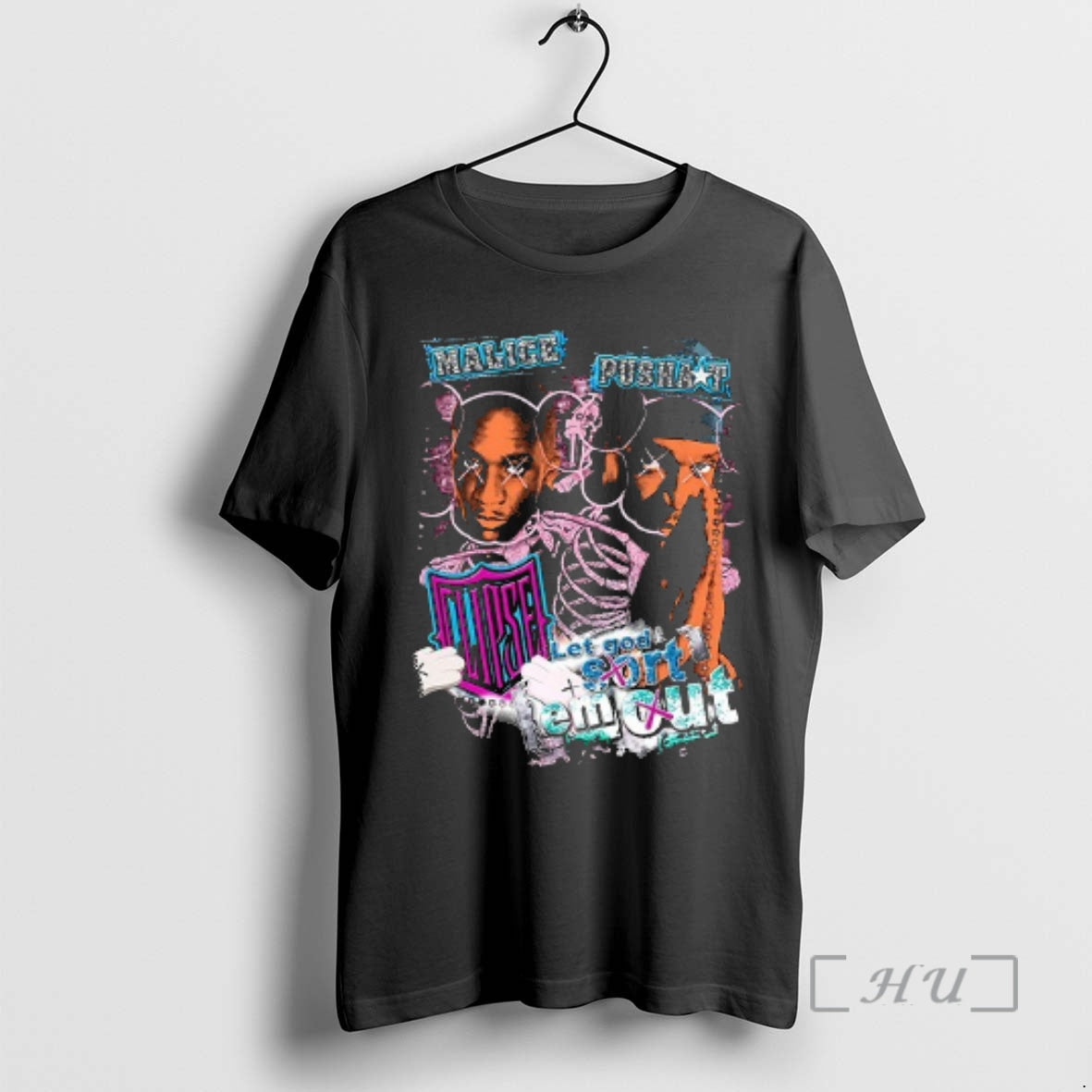 Officials Clipse X Malice Pushat Let God Sort Em Out Graphic Platinum On The Block T-Shirts, Hoodie, Sweatshirt