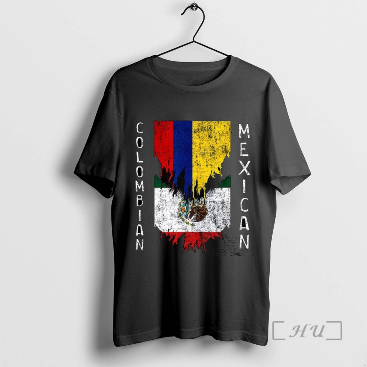 Officials Colombian Mexican Flags Ripped Torn Colombia Mexico T Shirt Sweater