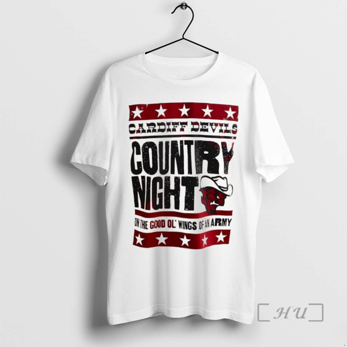 Officials Country Night Cardiff Devils On The Good Ol Wings Of An Army Logo T-Shirts, Hoodie, Sweatshirt | InkNestWear.com