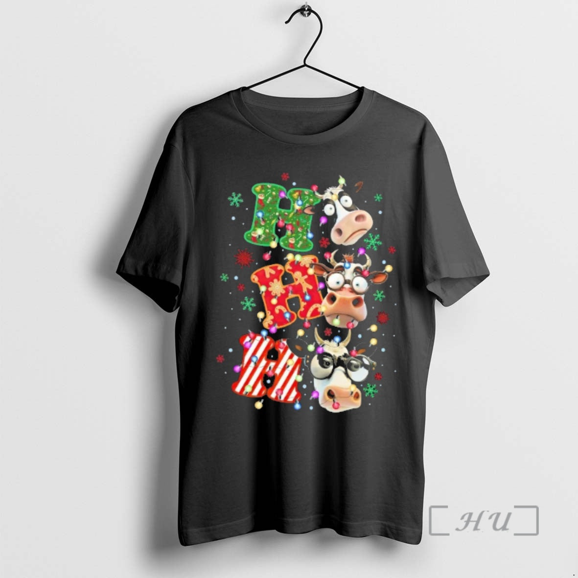 Officials Cows Christmas Lights Ho Ho Ho T-Shirts, Hoodie, Sweatshirt | InkNestWear.com