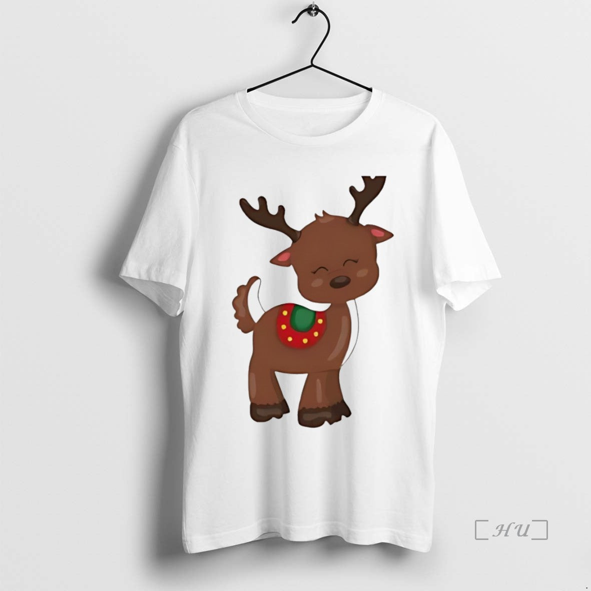 Officials Cute Christmas Reindeer Cartoon Illustration White T-Shirts, Hoodie, Sweatshirt | InkNestWear.com